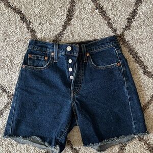 Levi's Dark Blue Jean Shorts